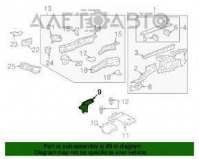 Protecția arcului motorului stânga pentru Lexus RX400h 06-08