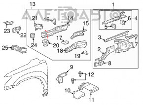 Protecția arcului motorului stânga pentru Lexus RX400h 06-08