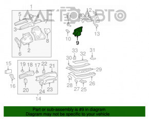 Защита двигателя боковая левая Toyota Highlander 11-13