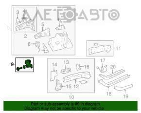 Suport aripi dreapta față pentru Lexus NX200t NX300 NX300h 15-21, nou, original