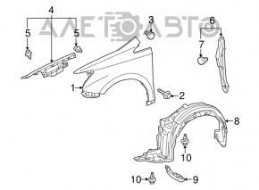 Bara de protecție față dreapta Lexus Hs250h 10-12