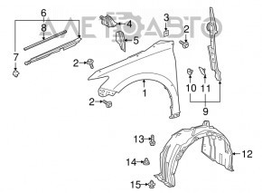 Bara de protecție față stânga Toyota Camry v70 18- LE nouă OEM originală