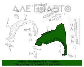 Крыло переднее правое Lexus NX200t NX300 NX300h 15-21 OEM