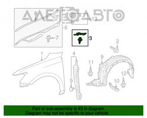 Garnitura de etanșare a ștergătoarelor de pe grila din partea dreaptă pentru Lexus CT200h 11-17, nouă, originală OEM