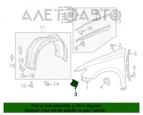 Suport aripă față dreapta Lexus ES300h ES350 13-18