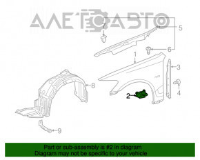 Suport aripa față stânga Lexus GS300 GS350 GS430 GS450h 06-11