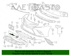 Брызговик переднего бампера правый Toyota Camry v70 18-24