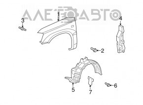 Брызговик переднего бампера правый Lexus RX300 RX330 RX350 RX400h 04-09