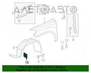 Bara noroi aripa fata stanga Toyota Highlander 08-13 noua originala OEM