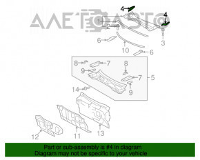 Garnitura ștergătoarelor de parbriz stânga pentru Lexus ES350 07-12