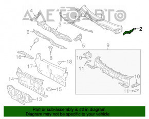 Garnitura ștergătoarelor de parbriz stânga Toyota Camry V55 15-17 SUA