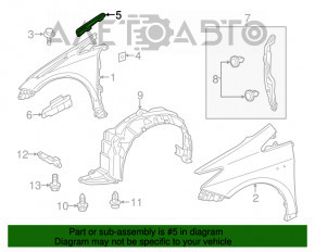 Garnitura stergatorului de parbriz stanga Toyota Prius V 12-17