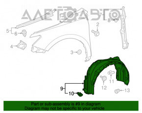 Bara de protecție față dreapta Toyota Camry v55 15-17 SUA