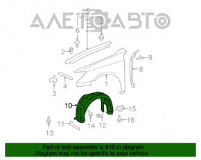 Bara de protecție față dreapta Lexus ES350 07-09 nouă OEM originală