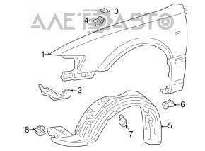 Подкрылок передний левый новый Toyota Camry v20 96-01