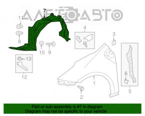 Bara de protecție față stânga Toyota Prius 50 16-