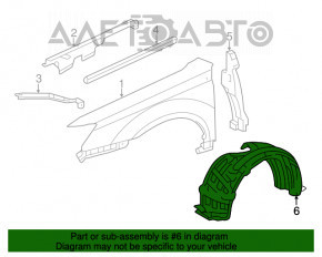 Bara de protecție față stânga Toyota Avalon 05-12 nouă OEM originală