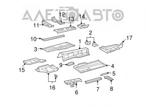 Protecție de fund frontală dreapta pentru Lexus LS460 07-12