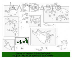 Capacul consolei centrale dreapta Toyota Camry v50 12-14 SUA bej