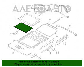 Perdeaua portbagajului BMW 5 F10 11-16 albă