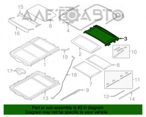 Geam spate panoramic BMW X3 F25 11-17