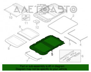 Панорама в сборе Mini Cooper F56 3d 14- черн шторка