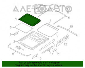 Geamul panoramic al BMW 5 F10 11-16