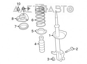 Arcul de suspensie frontal stânga Nissan Maxima A36 16-