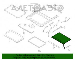 Perdeaua portbagajului BMW 3 F30 4d 12-18 gri.