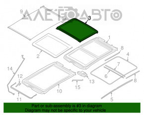 Geam panoramic spate BMW X1 F48 16-22