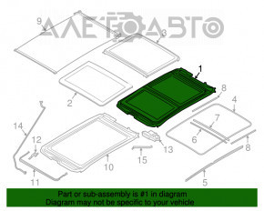 Panorama asamblată pentru BMW X1 F48 16-22, bej OYSTER