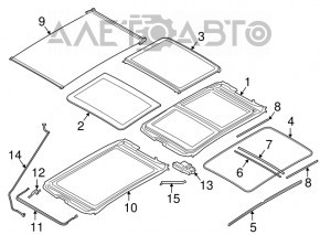 Panorama asamblată pentru BMW X1 F48 16-22, bej OYSTER