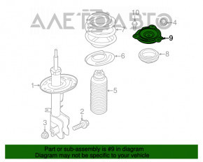 Suport amortizor față dreapta Nissan Murano z52 15- nou OEM original