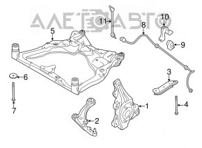 Подрамник передний Infiniti JX35 QX60 13- AWD