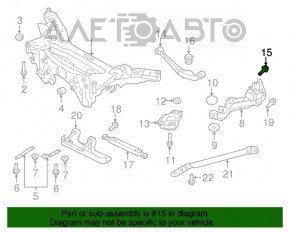 Șuruburile de fixare a suportului spate al șasiului, 4 bucăți, Nissan Rogue 14-20, 125 mm