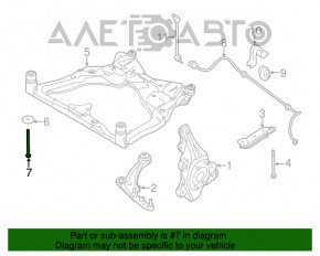 Șuruburile de fixare a suportului de subrame frontal, set de 4 bucăți, pentru Nissan Altima 14-18