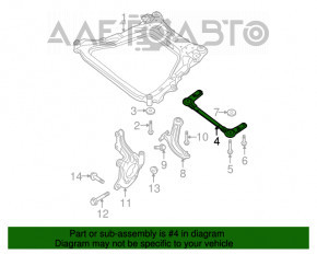 Suportul de montare a subramei frontale Nissan Rogue Sport 17-19