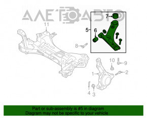 Maneta inferioară frontală stângă Hyundai Sonata 11-15 din metal