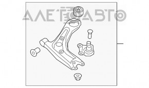 Maneta inferioară față stânga Hyundai Tucson 16-20 cu articulație sferică