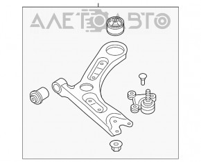 Maneta inferioară frontală stângă Hyundai Sonata 16-19 din aluminiu, nouă, originală OEM