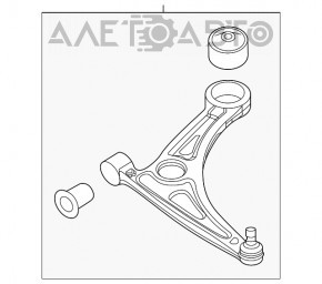 Maneta inferioară dreapta față Hyundai Sonata 16-19 din aluminiu, nouă, originală OEM.