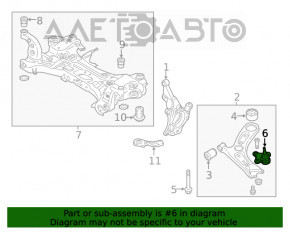 Rulment de direcție dreapta Hyundai Kona 18-23 1.6, 2.0