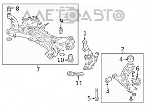 Rulment de direcție dreapta Hyundai Kona 18-23 1.6, 2.0