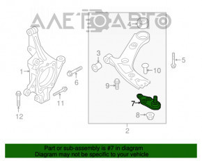 Rulmentul de direcție din față dreapta pentru Kia Sorento 16-20, nou, original OEM