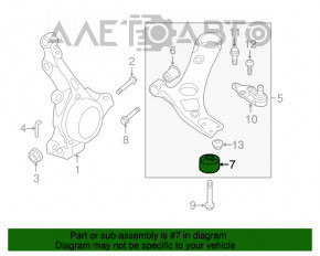 Bucșă de suspensie pentru brațul de control din față, spate, Hyundai Sonata 11-15, nou, original OEM.