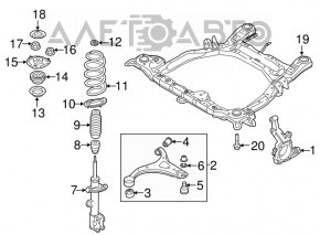 Rulmentul de suport al amortizorului frontal Kia Sorento 10-15, nou, original OEM