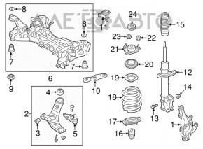 Suport amortizor față dreapta Hyundai Santa FE Sport 13-18