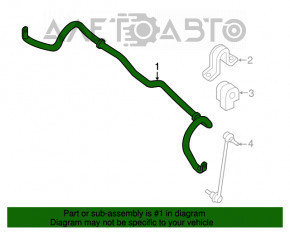 Stabilizatorul frontal Nissan Rogue Sport 17-19 23mm