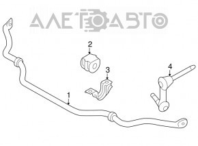 Suportul de fixare a stabilizatorului frontal stânga Infiniti Q50 14-