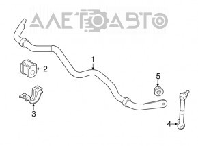 Bară stabilizatoare spate dreapta Infiniti Q50 14- nouă originală OEM